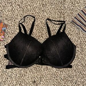 Black Lace VS Front Clasping Bra